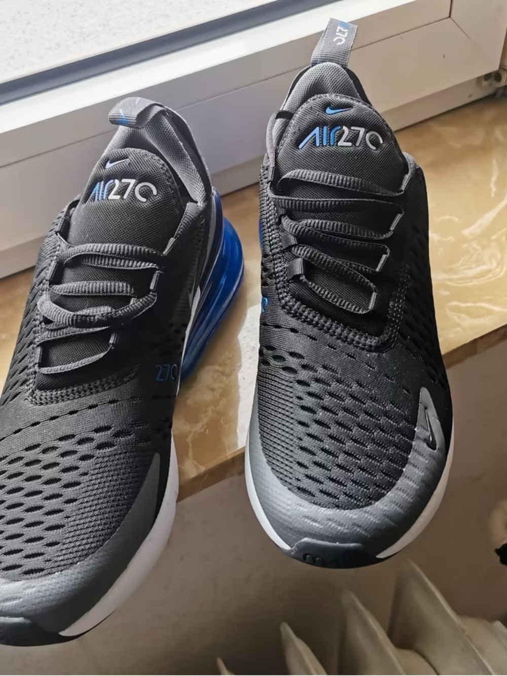 Nike Air Max 270 Black and Blue Men's Sneakers